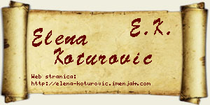 Elena Koturović vizit kartica